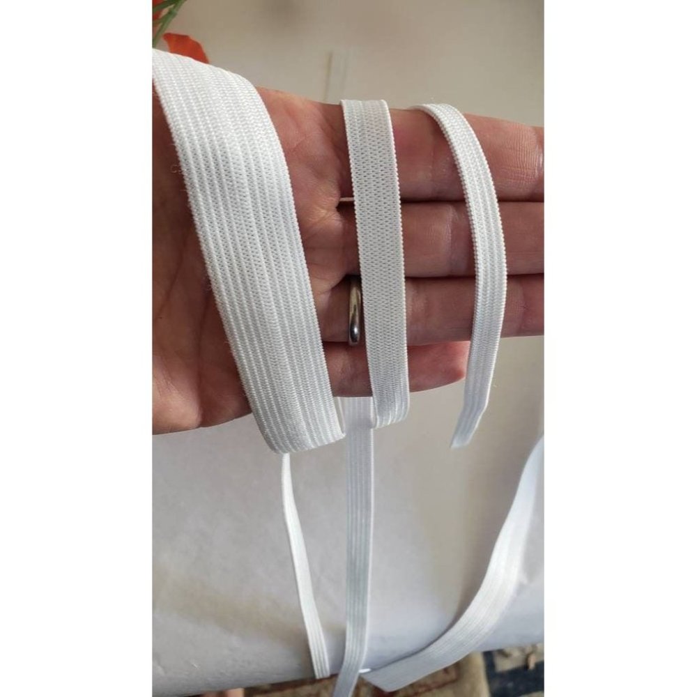 USA Made 1/4" Black Elastic, Or 3/8", Ten Yards, Also In White / Costuming - Picture 3 of 9